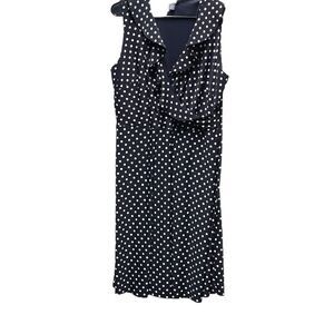 Chaps size XL wrap dress polka dot dress ruffles